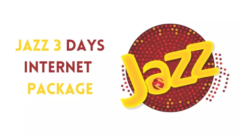 jazz internet packages for 3 days