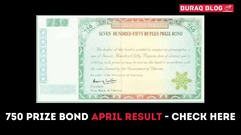 750 Prize bond April